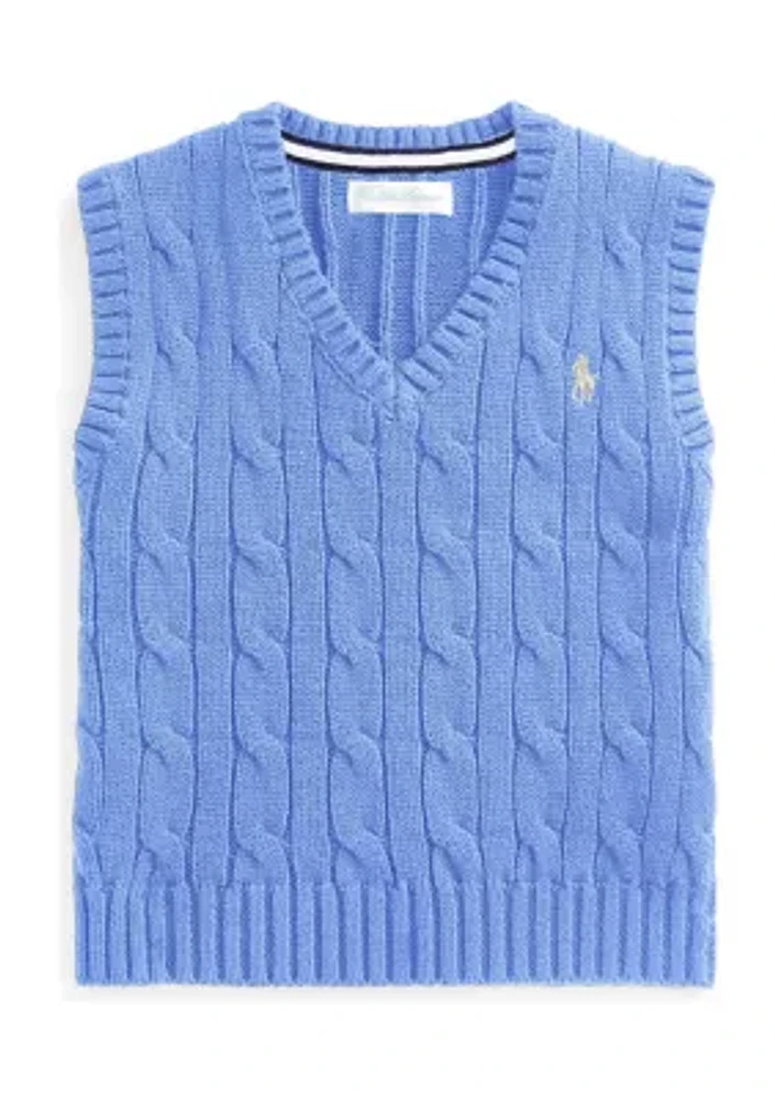 Baby Boys Cable-Knit Cotton Sweater Vest