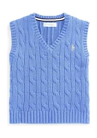 Baby Boys Cable-Knit Cotton Sweater Vest