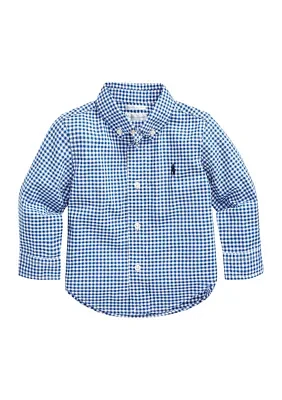 Baby Boys Gingham Cotton Poplin Shirt