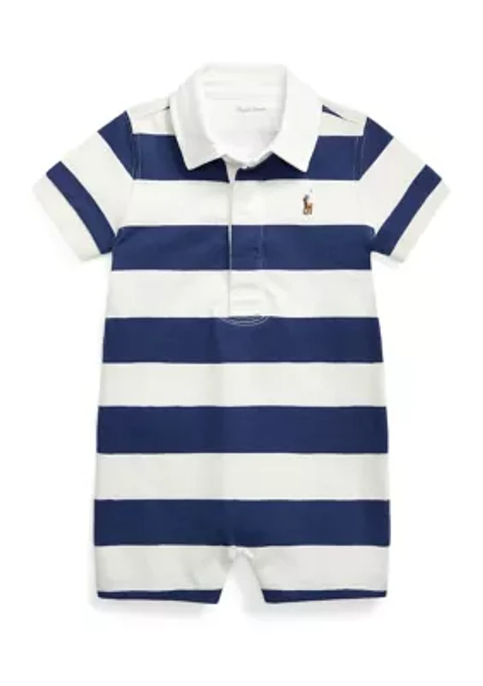 Baby Boys Striped Cotton Rugby Shortall