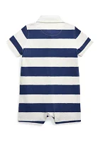 Baby Boys Striped Cotton Rugby Shortall