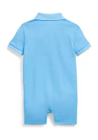 Baby Boys Soft Cotton Polo Shortall