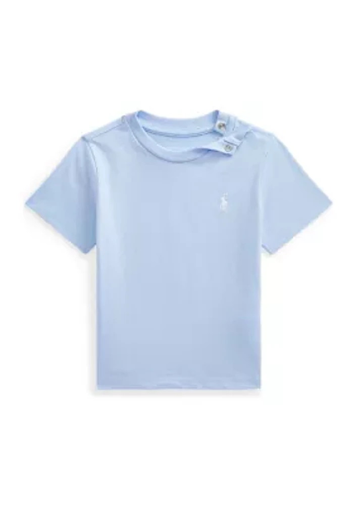 Baby Boys Cotton Jersey Crew Neck T-Shirt