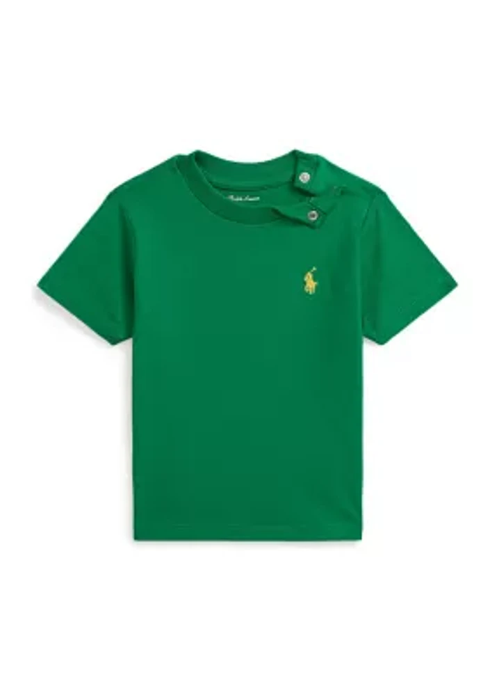 Baby Boys Cotton Jersey Crew Neck T-Shirt