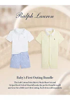 Baby Boys  Color-Blocked Mesh Polo Dress & Bloomer