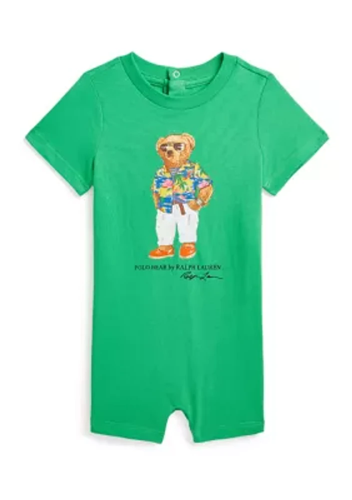 Baby Boys Polo Bear Cotton Jersey Shortall