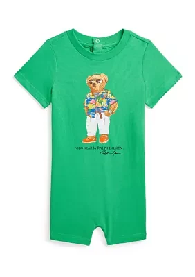 Baby Boys Polo Bear Cotton Jersey Shortall