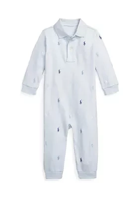 Baby Boys Polo Pony Soft Cotton Coverall