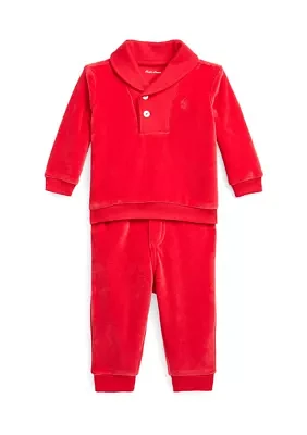 Baby Boys Velour Pullover and Pants Set