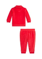 Baby Boys Velour Pullover and Pants Set