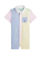 Baby Boys  Knit Oxford Fun Shortall