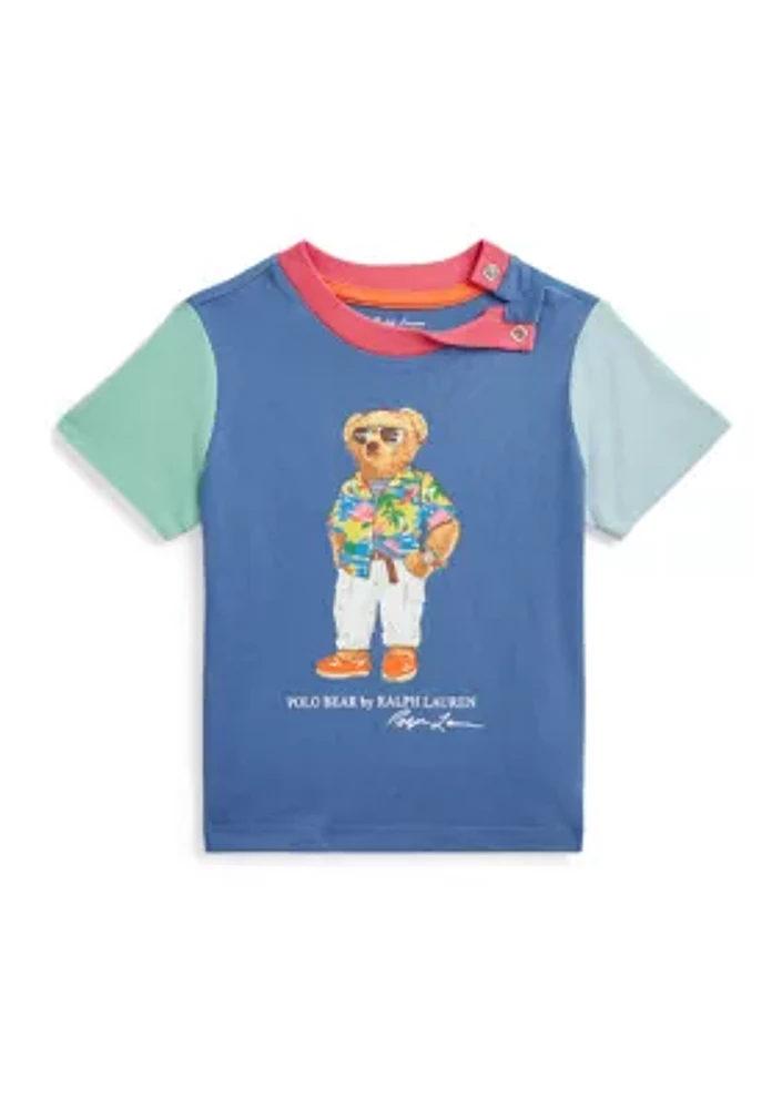 Baby Boys Polo Bear Color Blocked Cotton T-Shirt