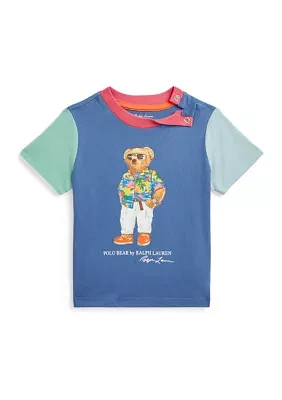 Baby Boys Polo Bear Color Blocked Cotton T-Shirt