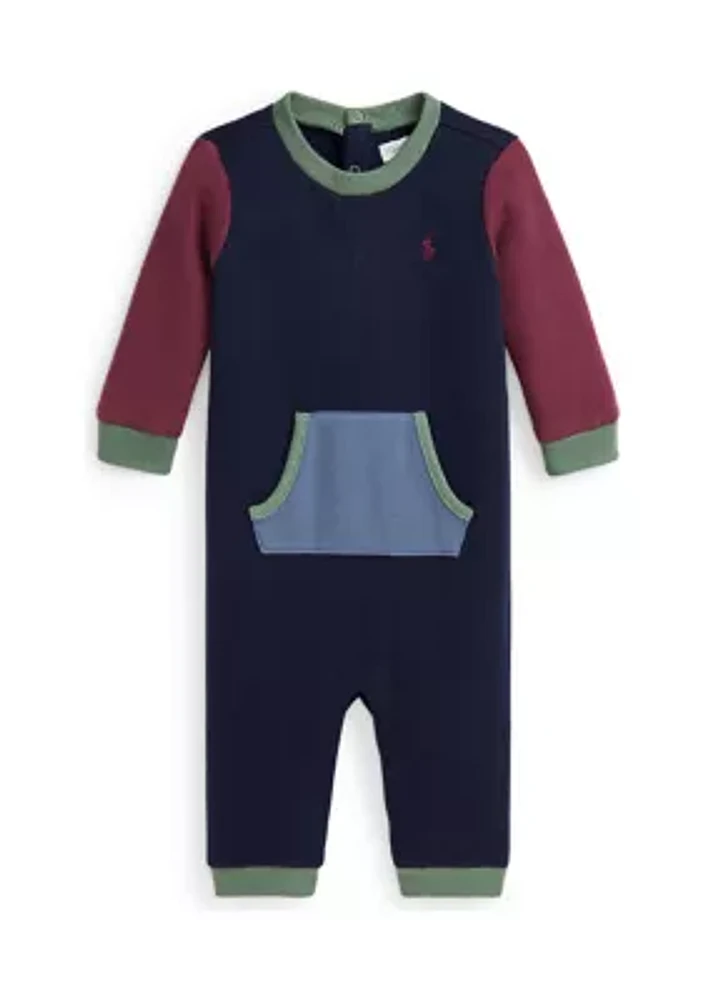 Baby Boys Color Blocked Fleece Coverall