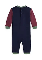 Baby Boys Color Blocked Fleece Coverall