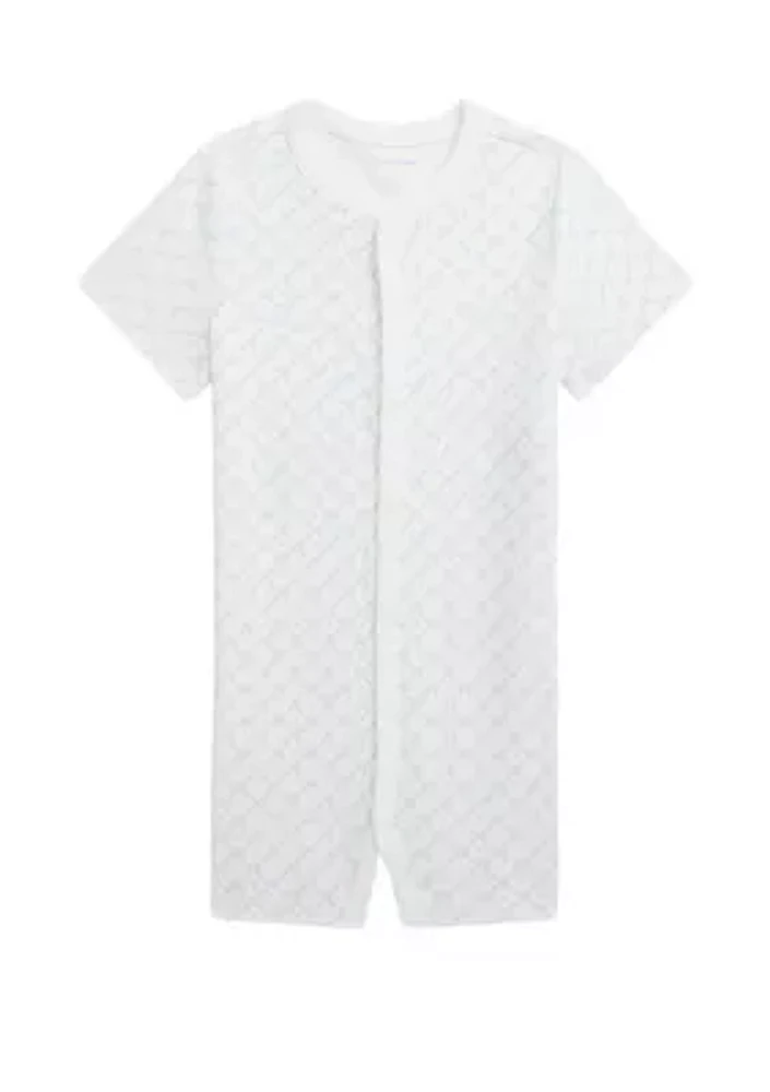 Baby Boys Golf-Print Cotton Interlock Shortall