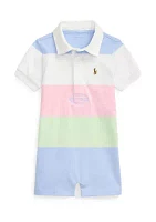 Baby Boys Striped Cotton Jersey Rugby Shortall