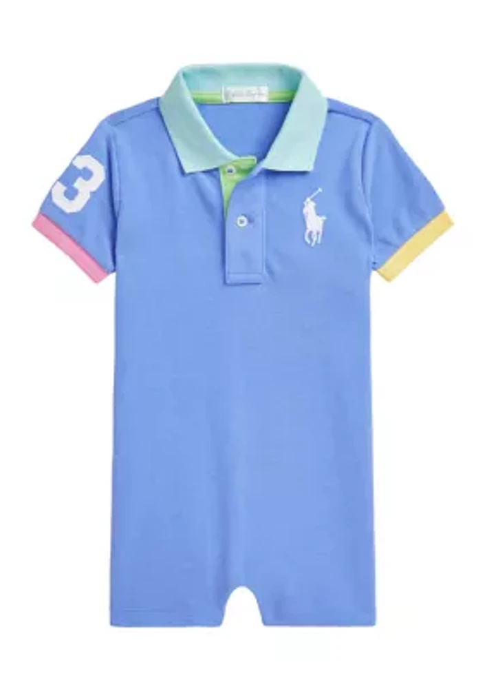 Baby Boys Big Pony Cotton Mesh Polo Shortall