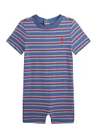 Baby Boys Striped Cotton Jersey Shortall