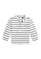 Baby Boys Striped Cotton 1/4 Zip Pullover