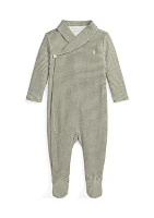 Baby Boys Houndstooth Cotton Footed Coverall