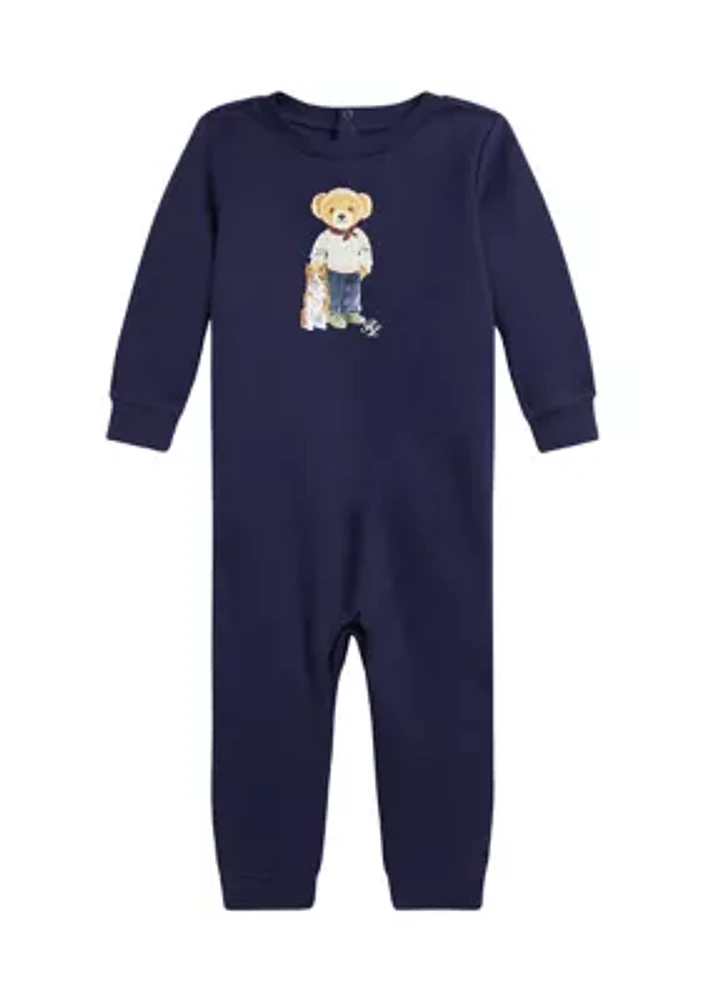 Baby Boys Polo Bear Fleece Coverall