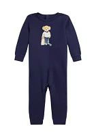 Baby Boys Polo Bear Fleece Coverall