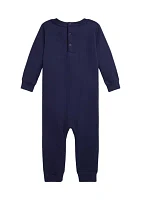 Baby Boys Polo Bear Fleece Coverall