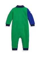 Baby Boys Big Pony Cotton Mesh Polo Coverall