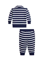 Baby Boys Striped French Terry Pullover & Pants Set