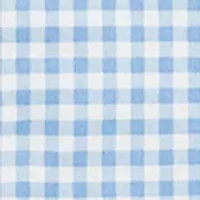 Baby Boys Gingham Printed Cotton Footed Coverall