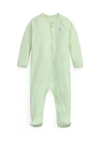 Baby Boys Cotton Interlock Footed Coverall