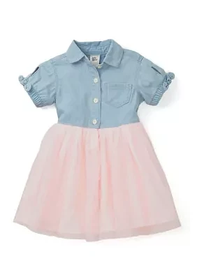 Baby Girls Denim Tulle Dress