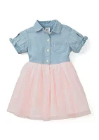 Baby Girls Denim Tulle Dress