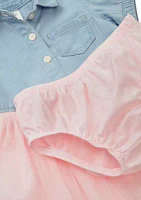 Baby Girls Denim Tulle Dress