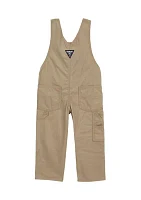 Toddler Boys Plaid Lined Overalls