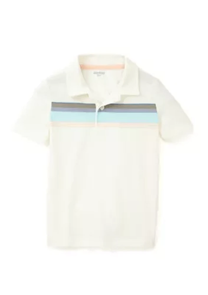 Toddler Boys Short Sleeve Knit Polo Shirt