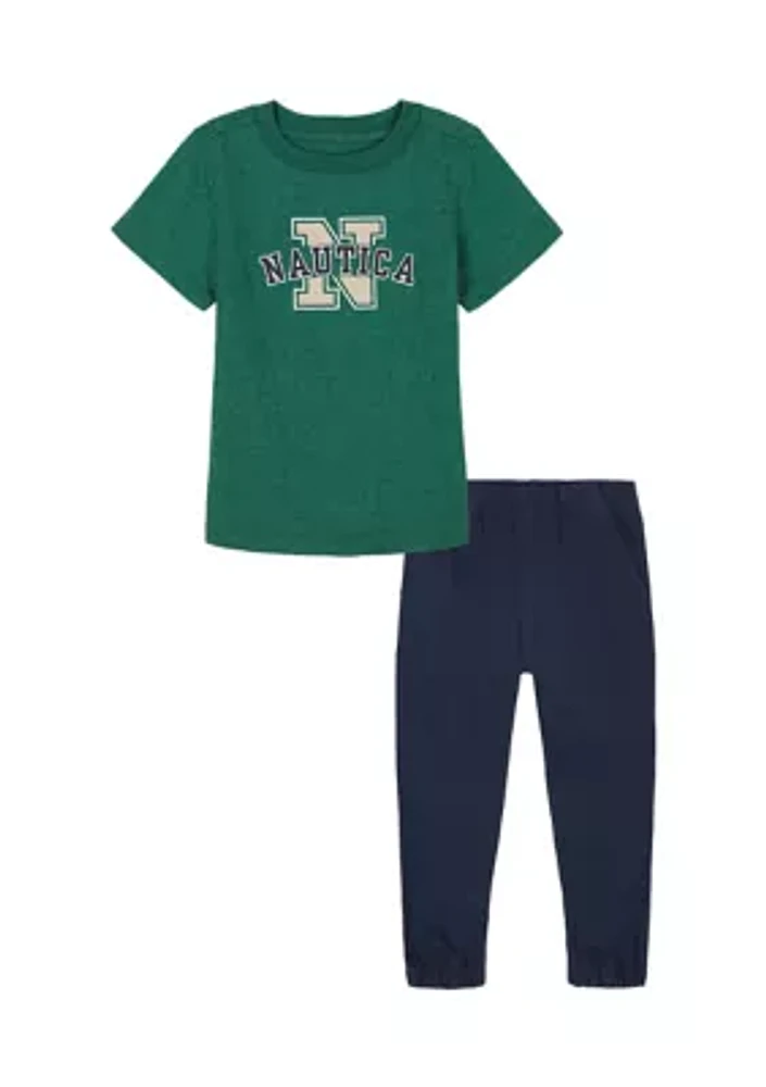 Toddler Boys Graphic T-Shirt and Pants Set