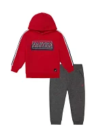 Toddler Boys Fleece Graphic Hoodie and Pants Set