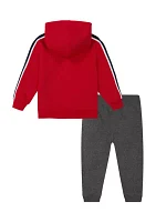 Toddler Boys Fleece Graphic Hoodie and Pants Set