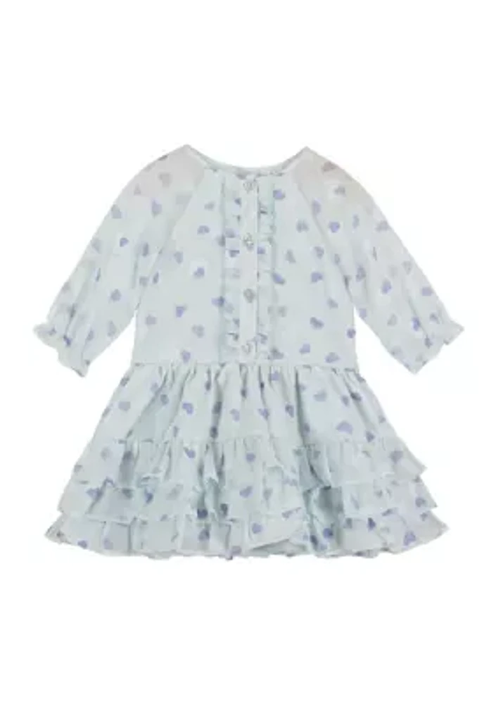 Baby Girls Heart Printed Dress