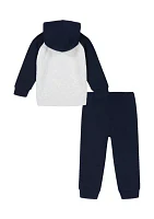 Toddler Boys Half Zip Hoodie and Joggers Set