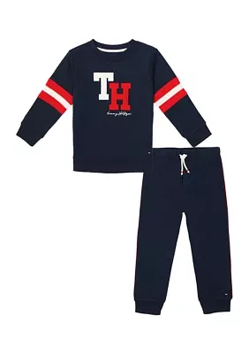 Toddler Boys Knit Joggers Set