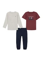 Toddler Boys 3 Piece Shirt and Joggers Set