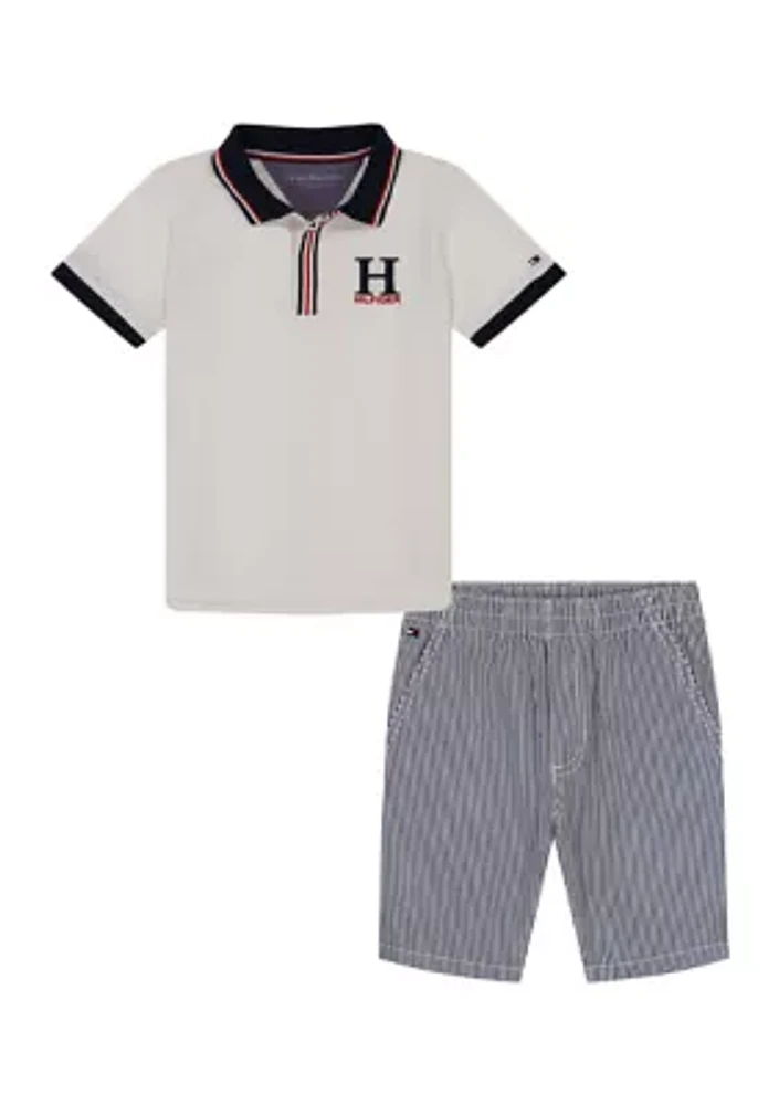 Toddler Boys Polo Short Set