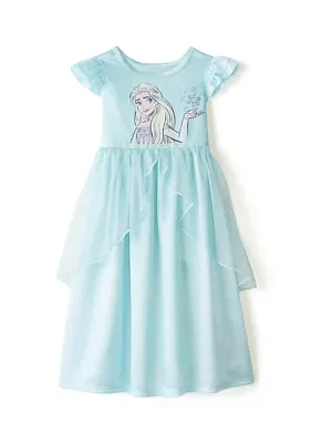 Toddler Girls Elegant Elsa Nightgown