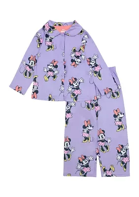 Toddler Girls Lovely Minnie Printed Pajama Set