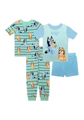 Toddler Boys 4 Piece Pajama Set