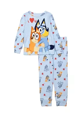 Toddler Boys Bluey Printed Pajama Set