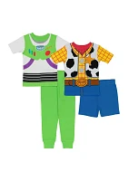 Toddler Boys 4 Piece Pajama Set